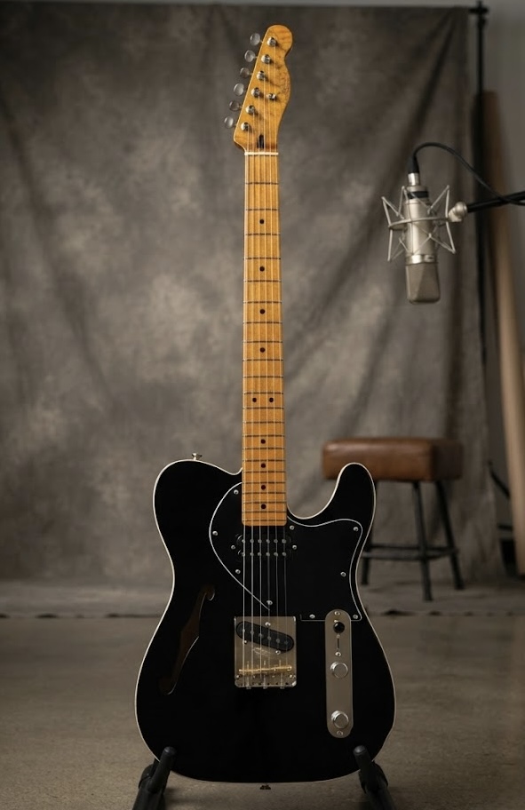 TL Style Semi Hollow - Roasted Maple Neck w/ 5-way HS Dimarzio PAF/Twang King Pickups